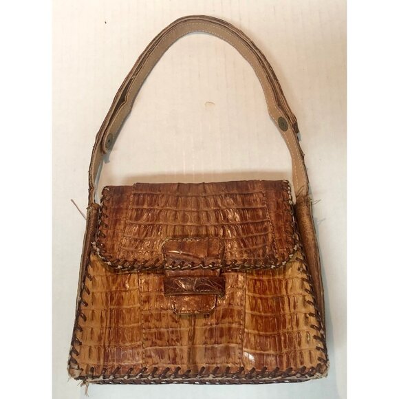 Vintage 1950 alligator small handbag purse made in Cuba note inside - Picture 1 of 16